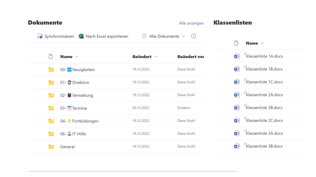 Dokumentenverwaltung interner Dateien (Zugang auf ALLEN Endgeräten, immer aktuell)